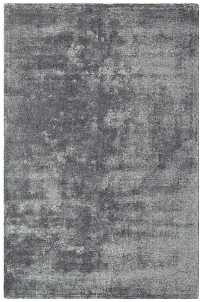 Tapis de salon en viscose fait main TITANE - Novatrend 