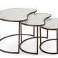 Set de 3 tables d'appoint marbre et métal - Novatrend 