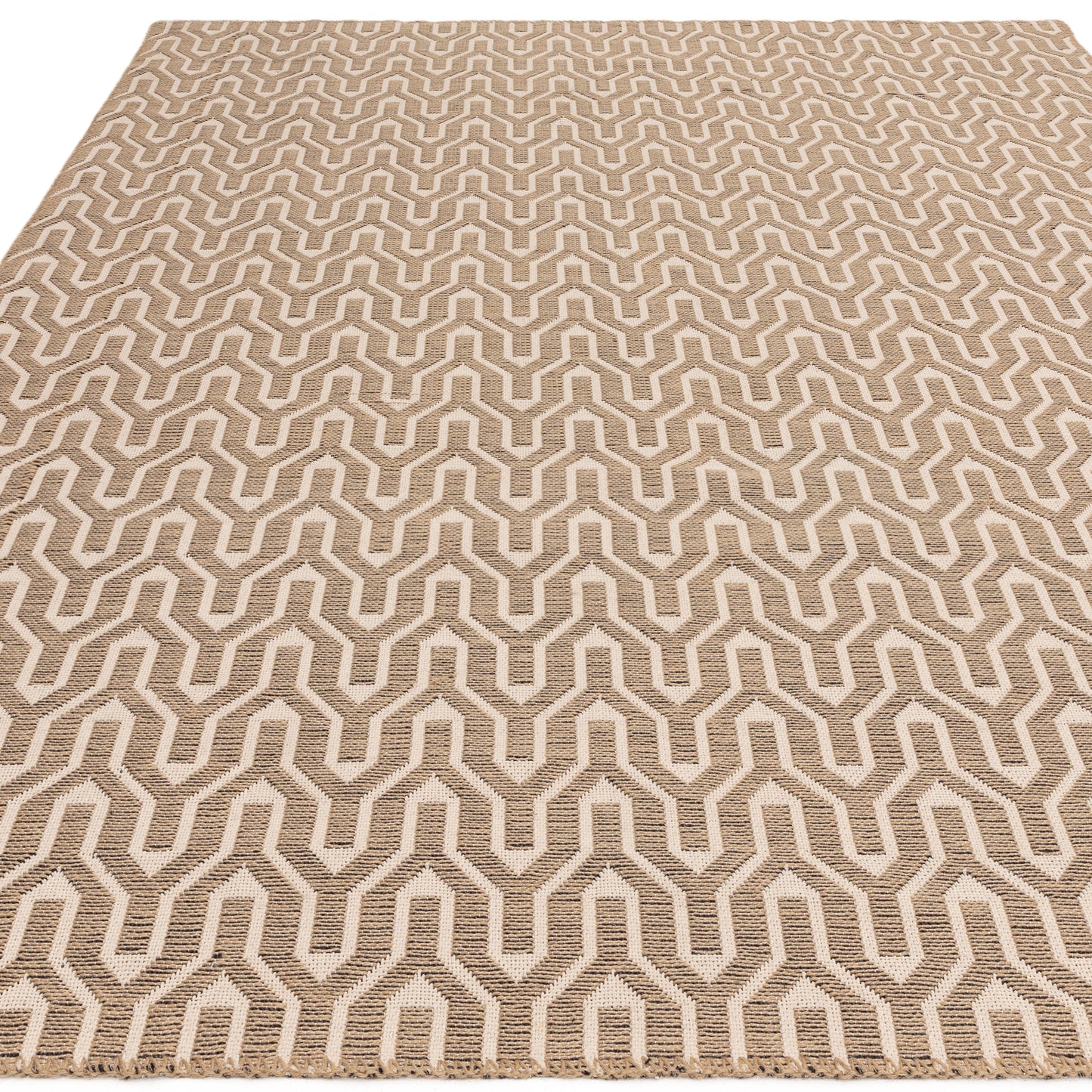 Tapis moderne en jute et coton LATTICE