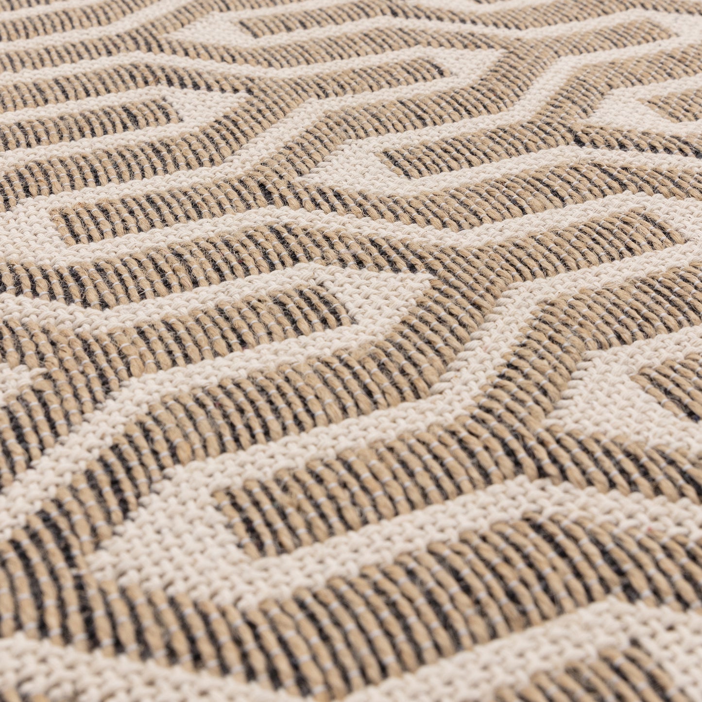 Tapis moderne en jute et coton LATTICE