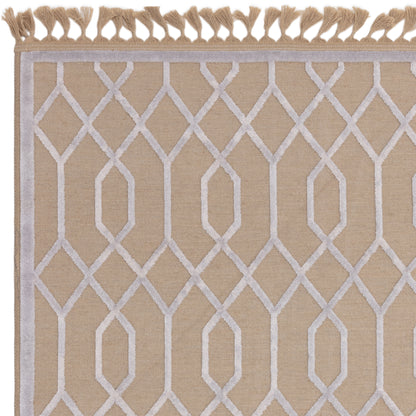 Tapis moderne en jute et coton TORSY