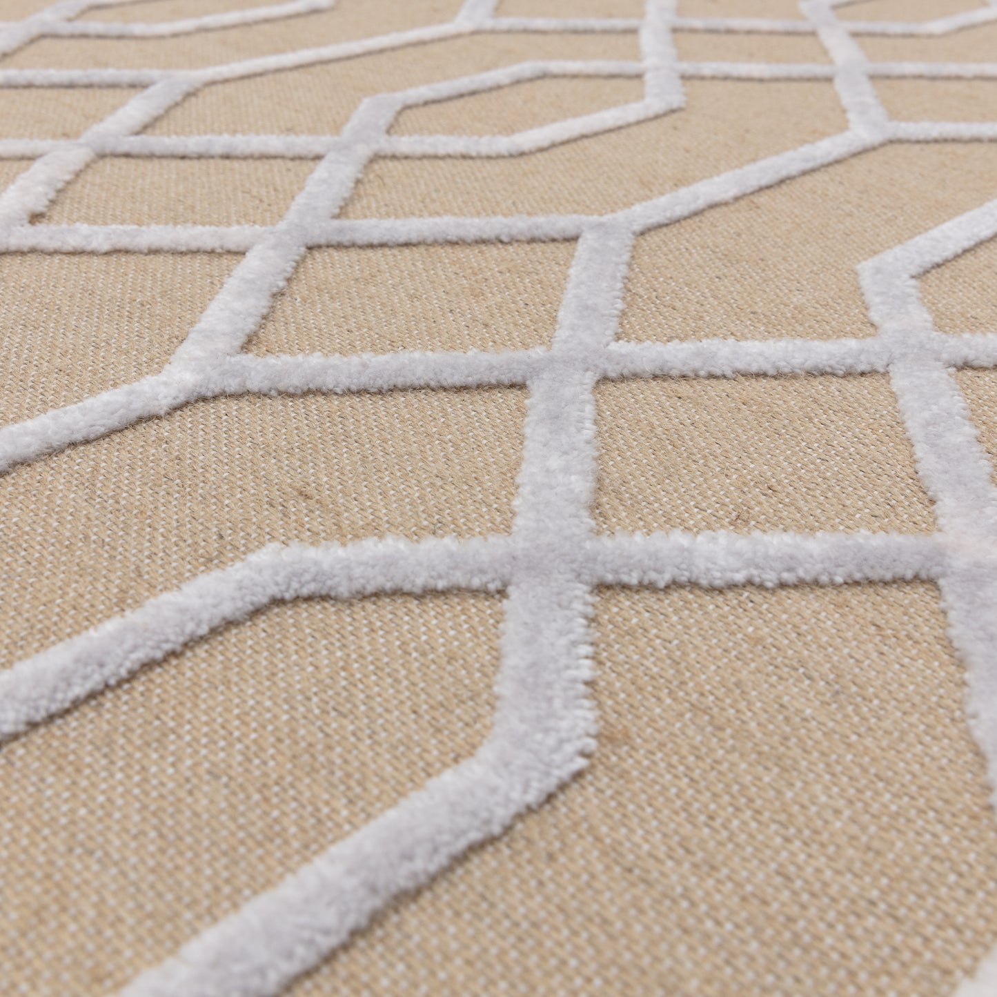 Tapis moderne en jute et coton TORSY