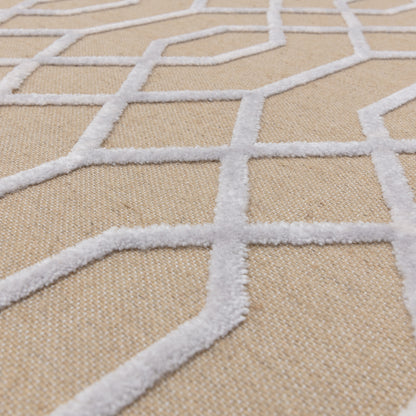 Tapis moderne en jute et coton TORSY