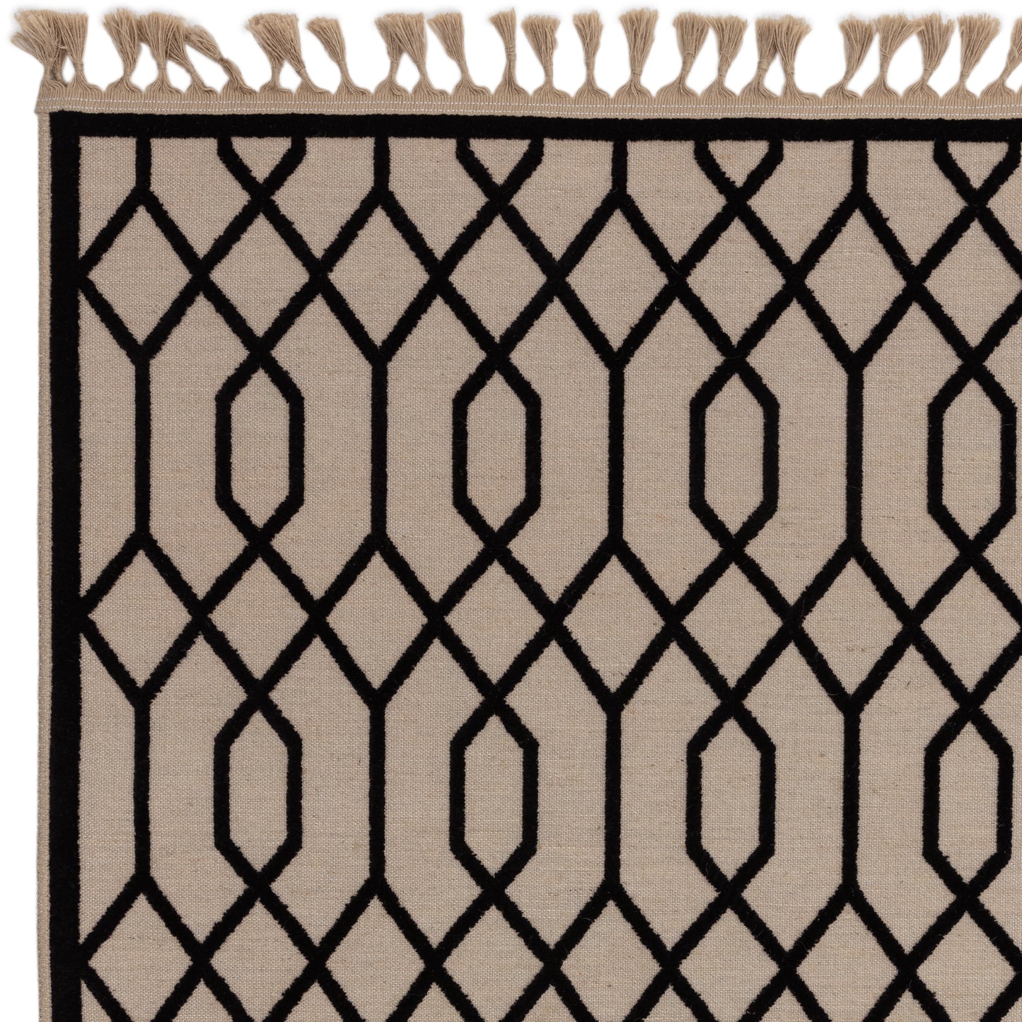 Tapis moderne en jute et coton TORSY