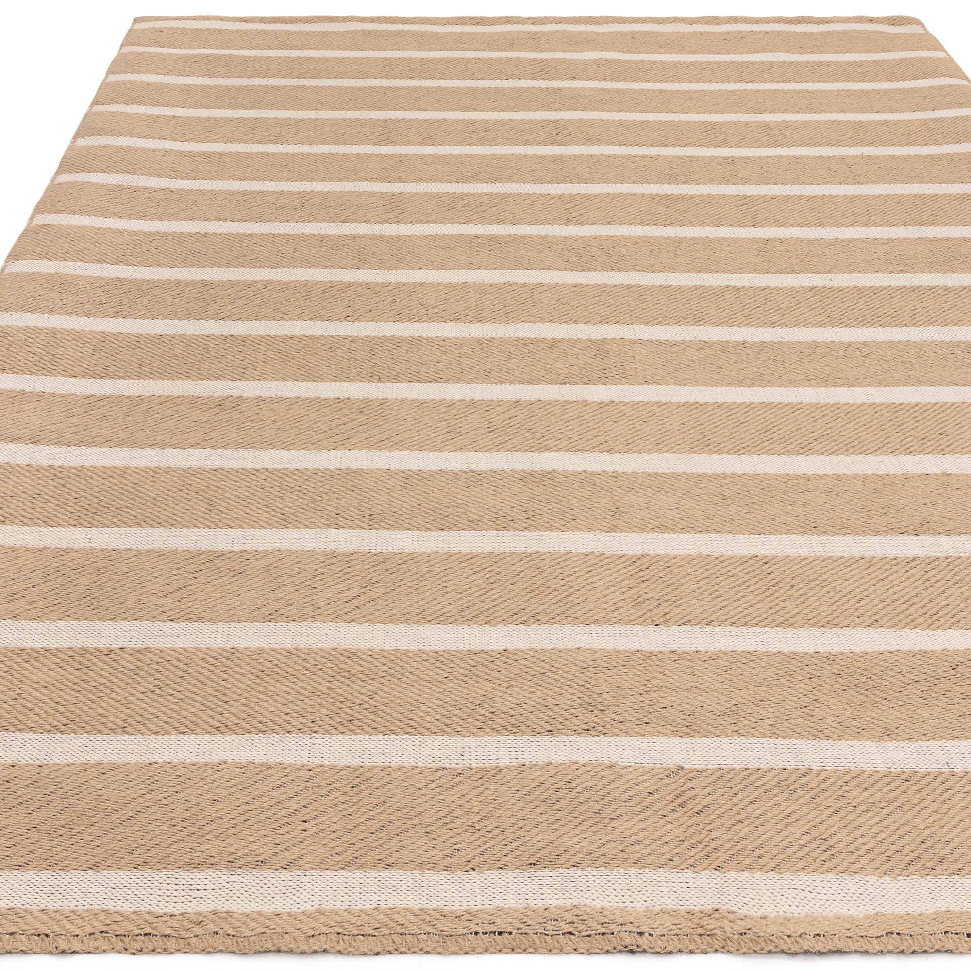Alfombra moderna de yute y algodón STRIPPY