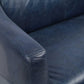 Canapé Gentleman Bleu cuir véritable - Novatrend 