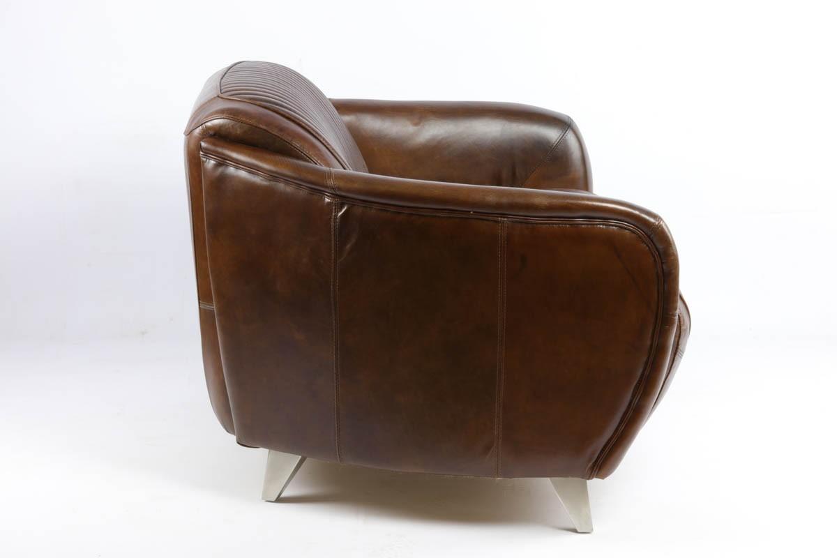 Canapé Sporster en cuir véritable - Novatrend 