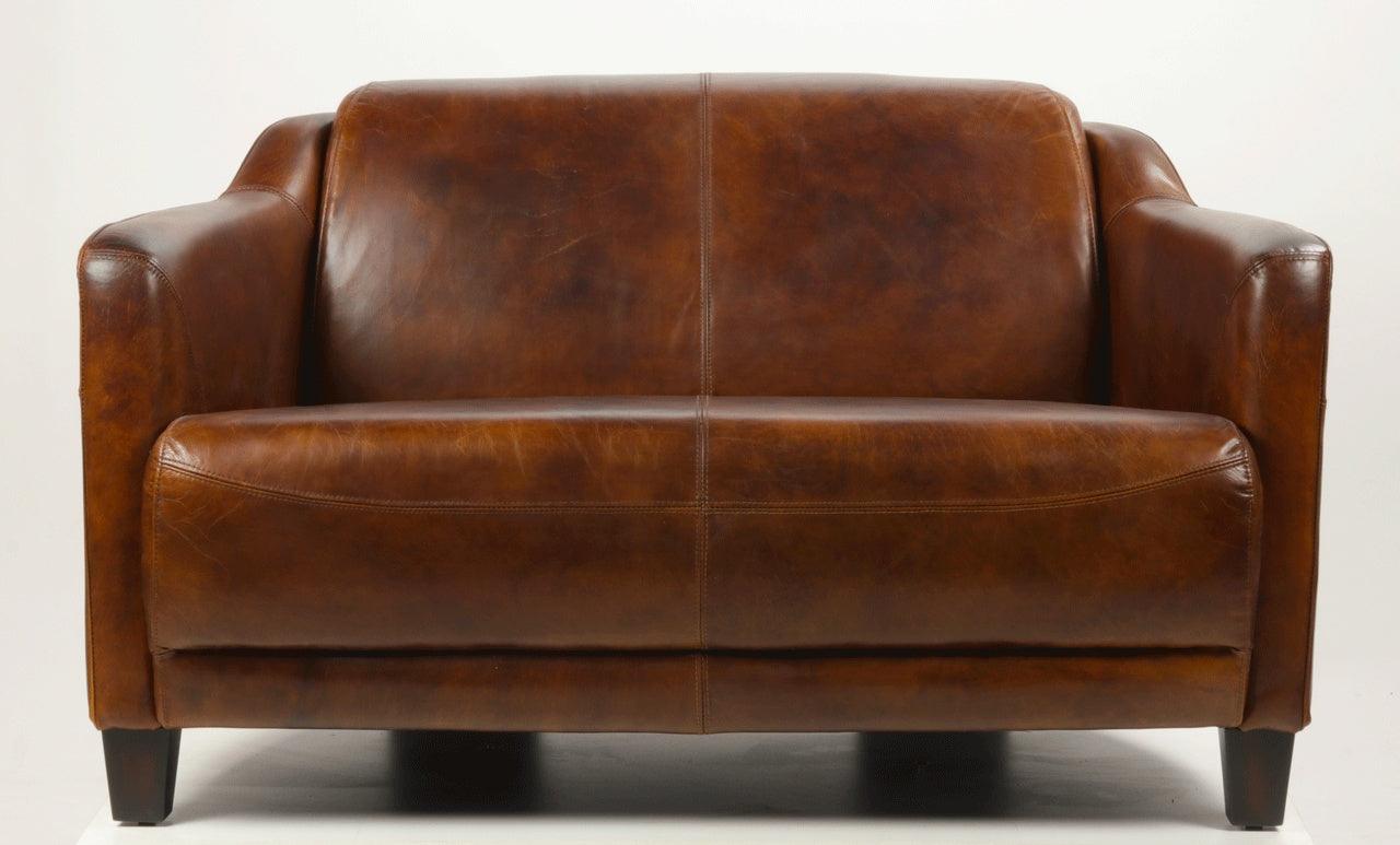 Canapé Gentleman Cigare cuir véritable - Novatrend 