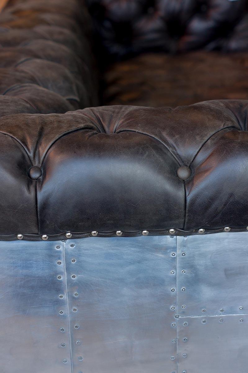Canapé Chesterfield AVIATION BLACK - Novatrend 