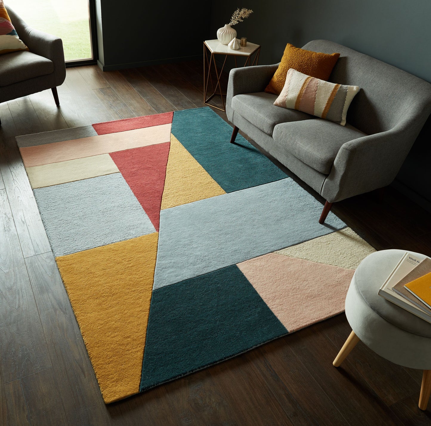 Alfombra de salón de pura lana WYLAN