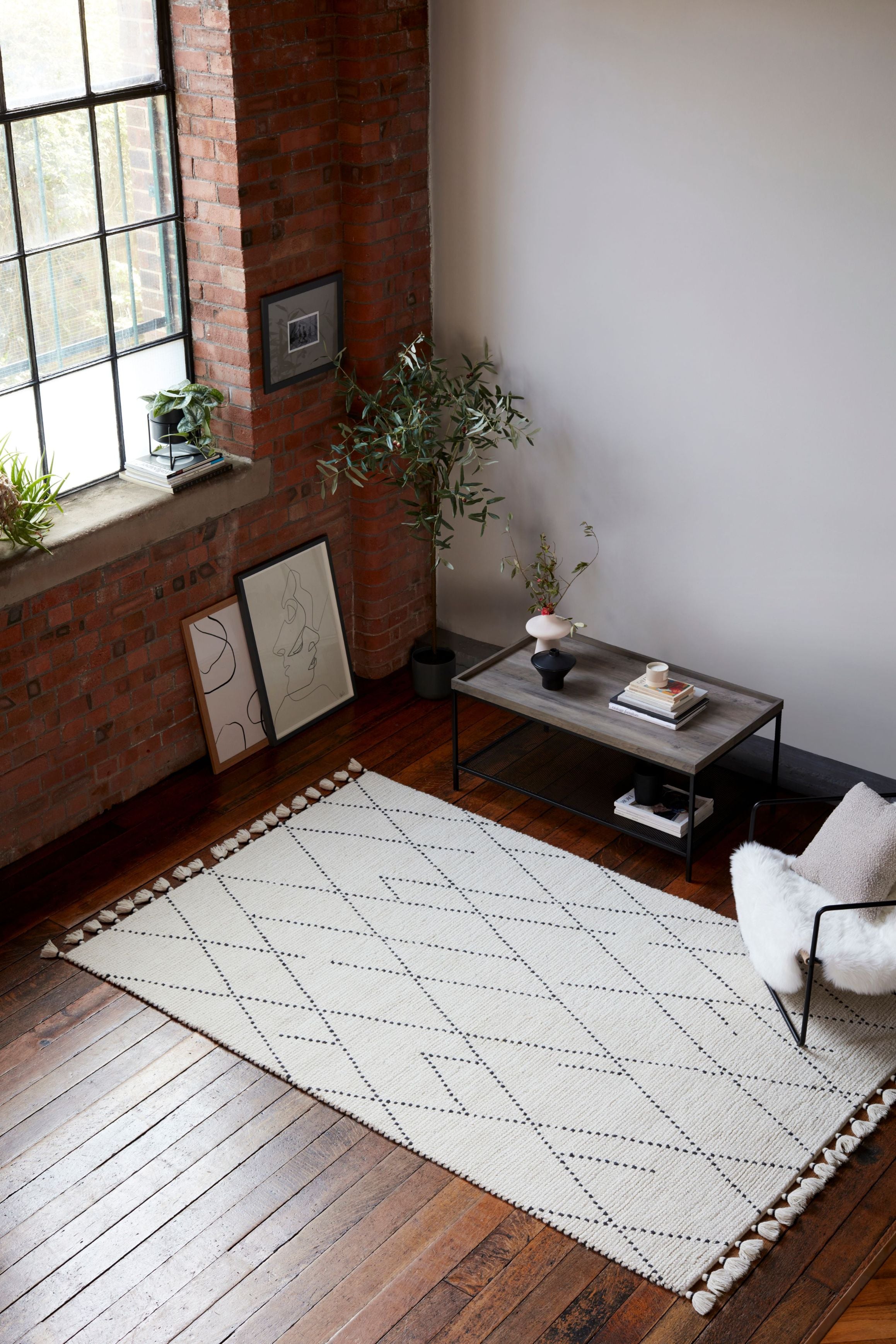 Tapis de salon pure laine style berbère NEJD