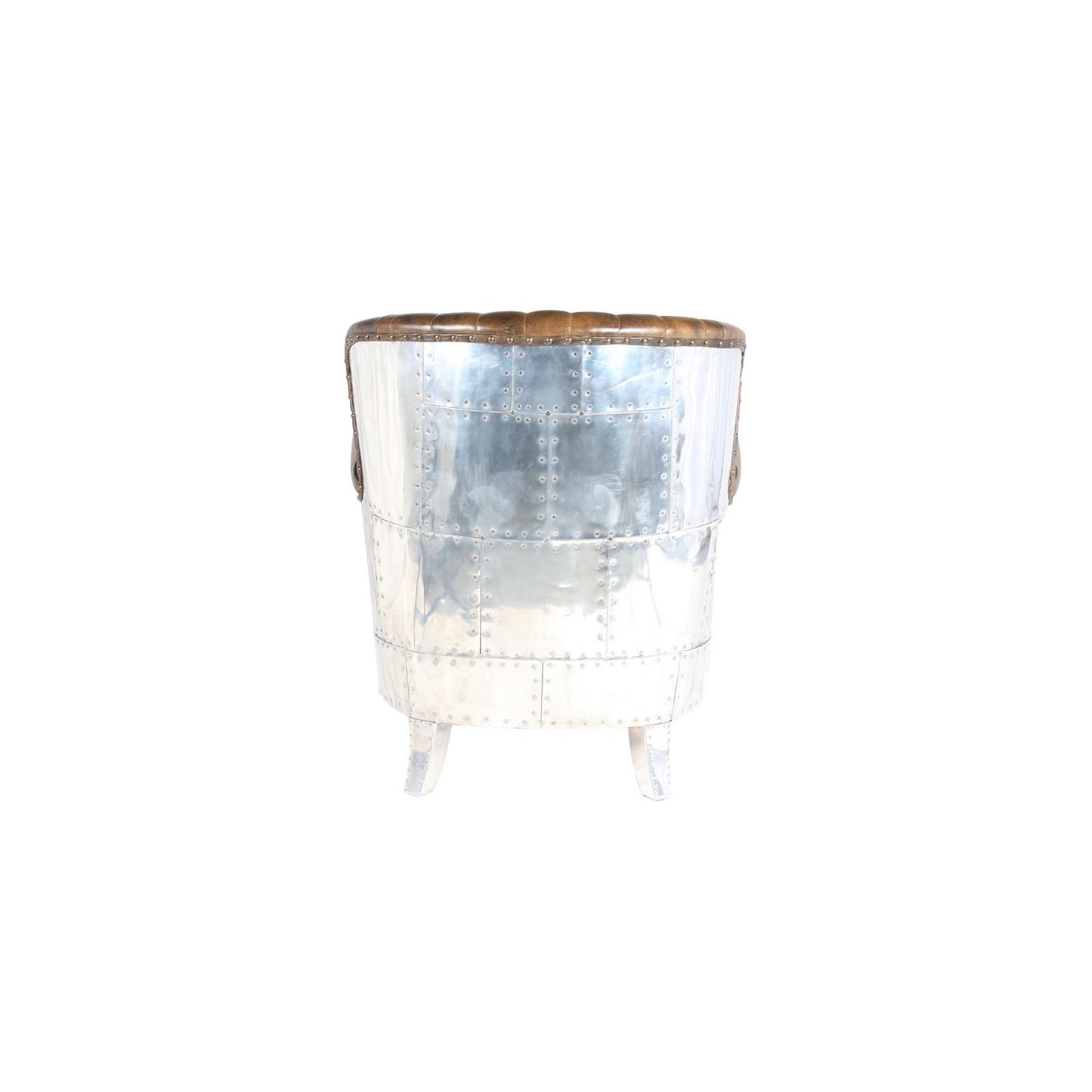 Fauteuil Bergère cuir véritable AERO JAVA
