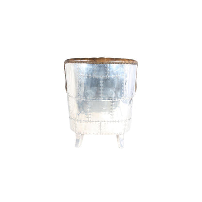 Fauteuil Bergère cuir véritable AERO JAVA