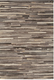 Tapis Salon Luxe Cuir de Vache PAMPA Stripes - Novatrend 