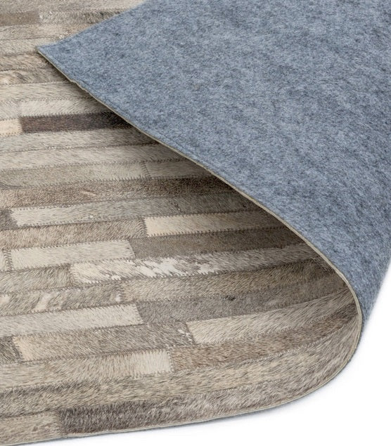 Tapis Salon Luxe Cuir de Vache PAMPA Stripes Light - Novatrend 