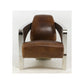 Fauteuil Cuir Véritable et Inox L'Ambitieux
