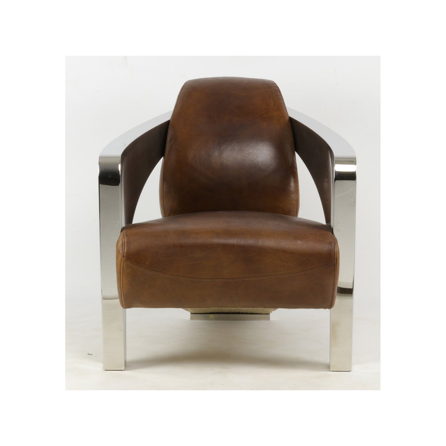 Fauteuil Cuir Véritable et Inox L'Ambitieux