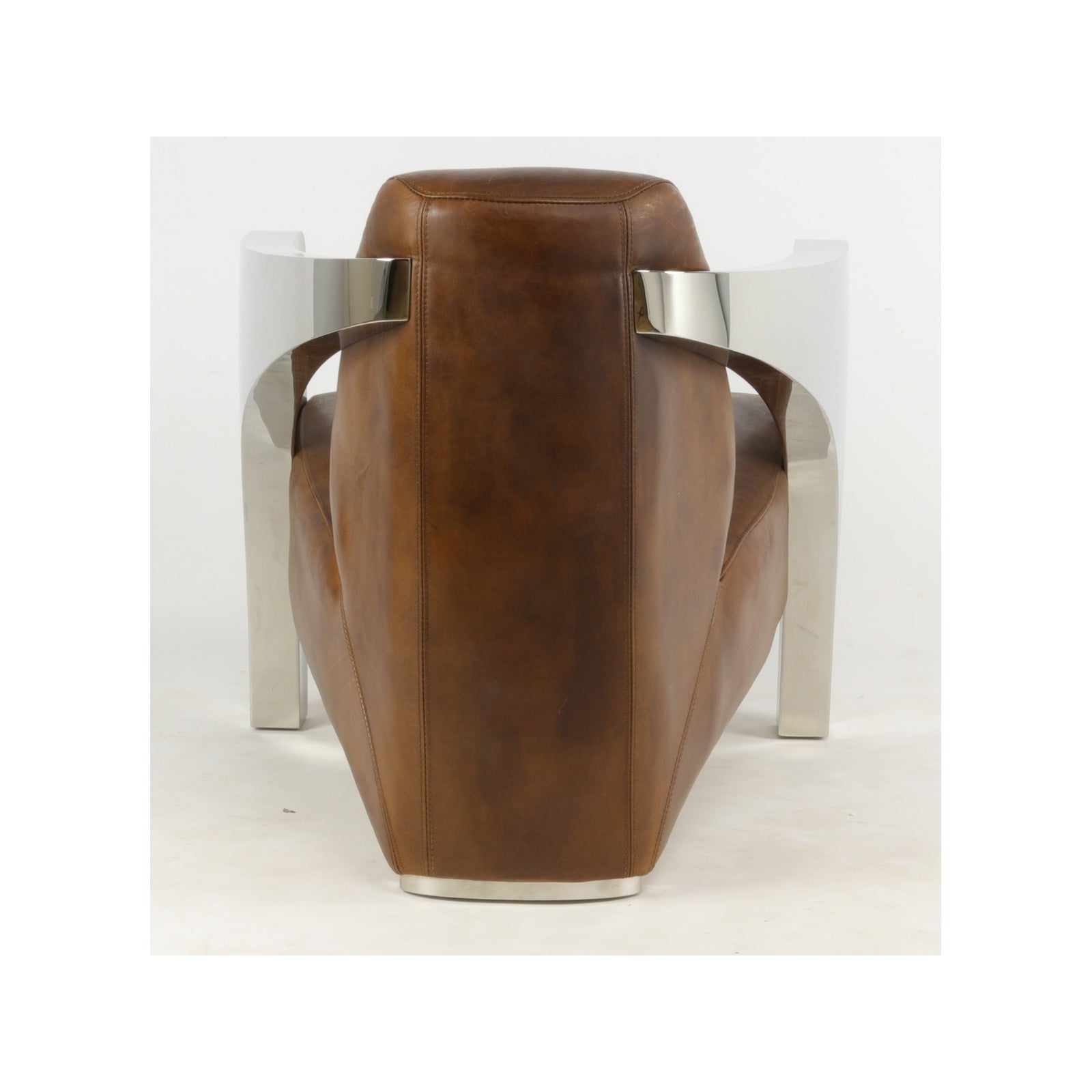 Fauteuil Cuir Véritable et Inox L'Ambitieux